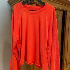 7 For All Mankind Bright Orange Sweatshirt